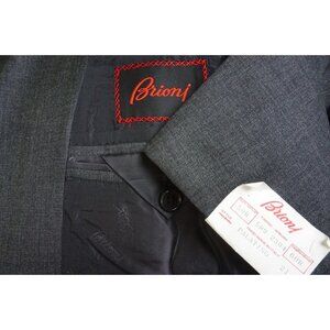 Brioni Palatino Gray 100% Wool 2 Pc Suit Jacket Pants 50R BIG GUY BRAND NEW